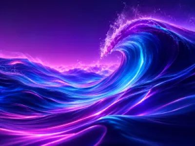 Neon hullám mintás egérpad