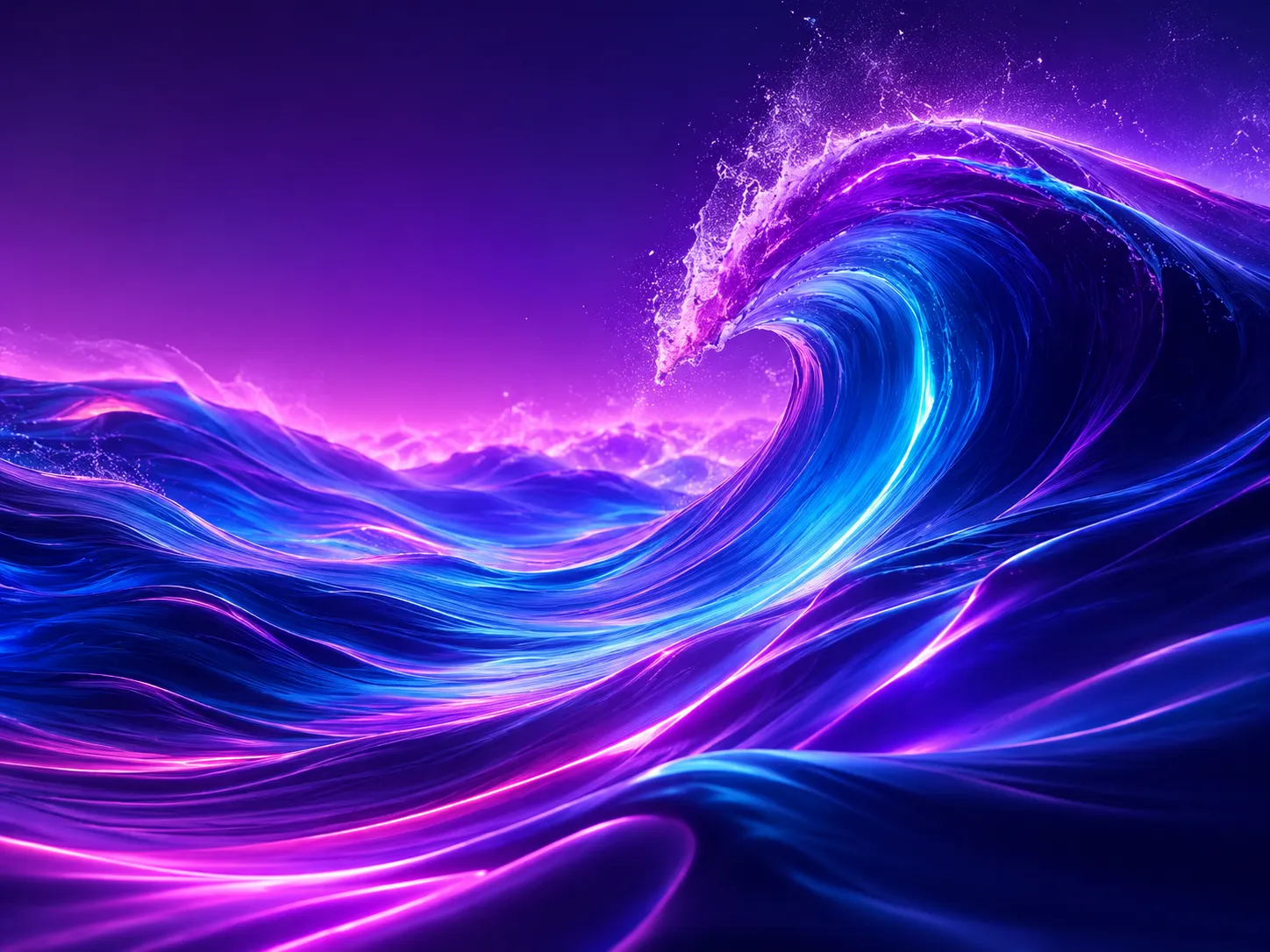Neon hullám mintás egérpad