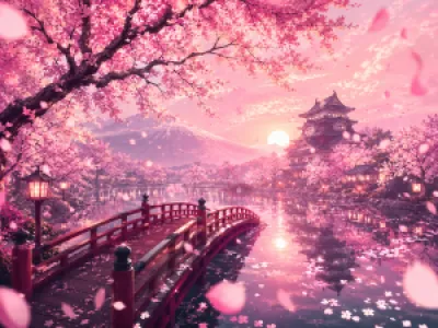 Cseresznyevirágzás Japán stílusú egérpad