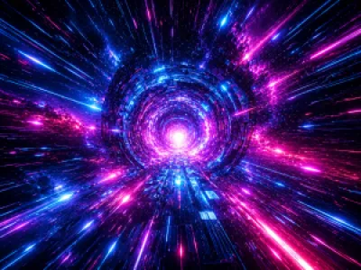 Űr alagút neon fényekkel egérpad