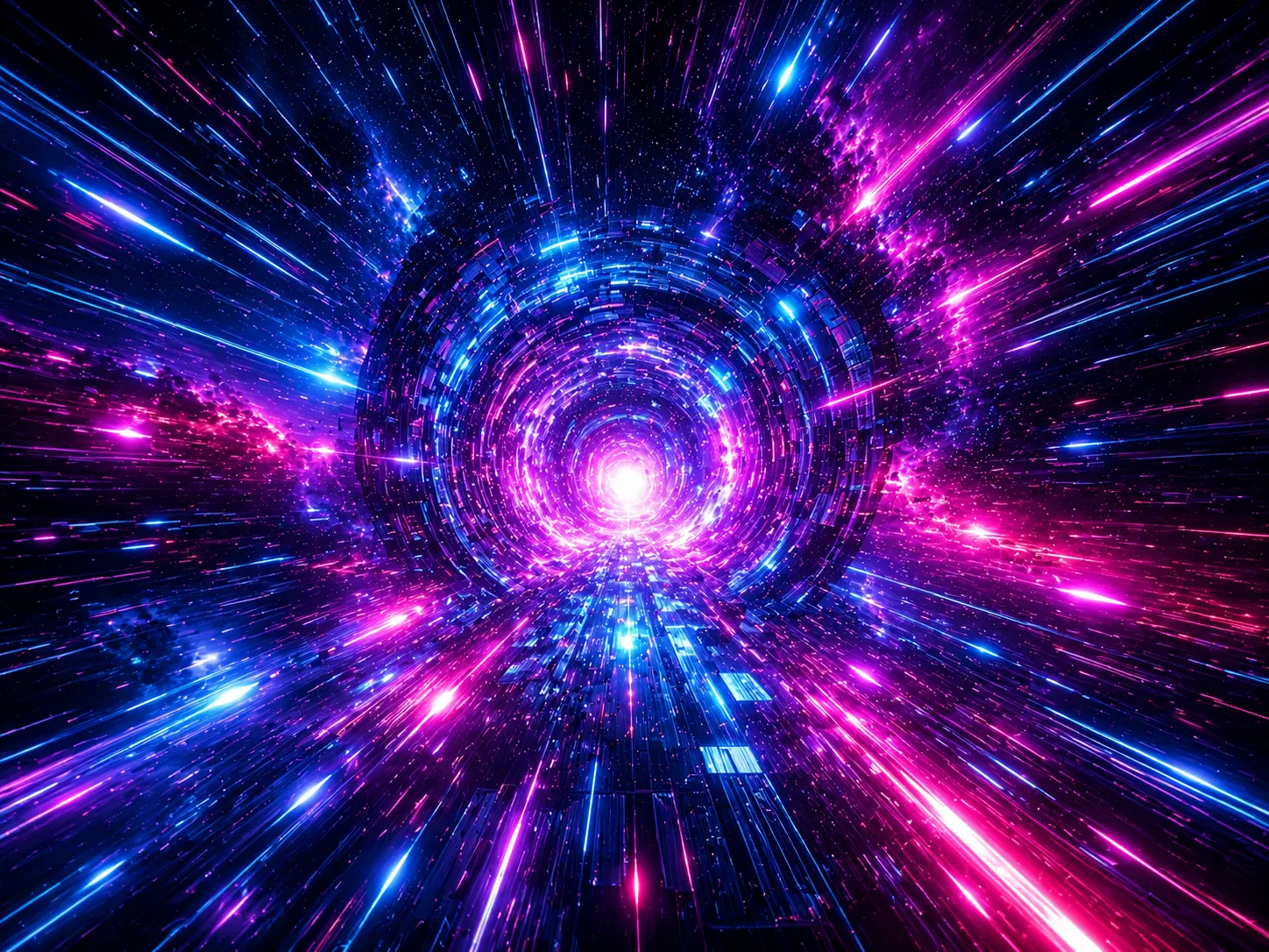 Űr alagút neon fényekkel egérpad