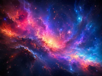 Színes galaxis űrkép egérpad