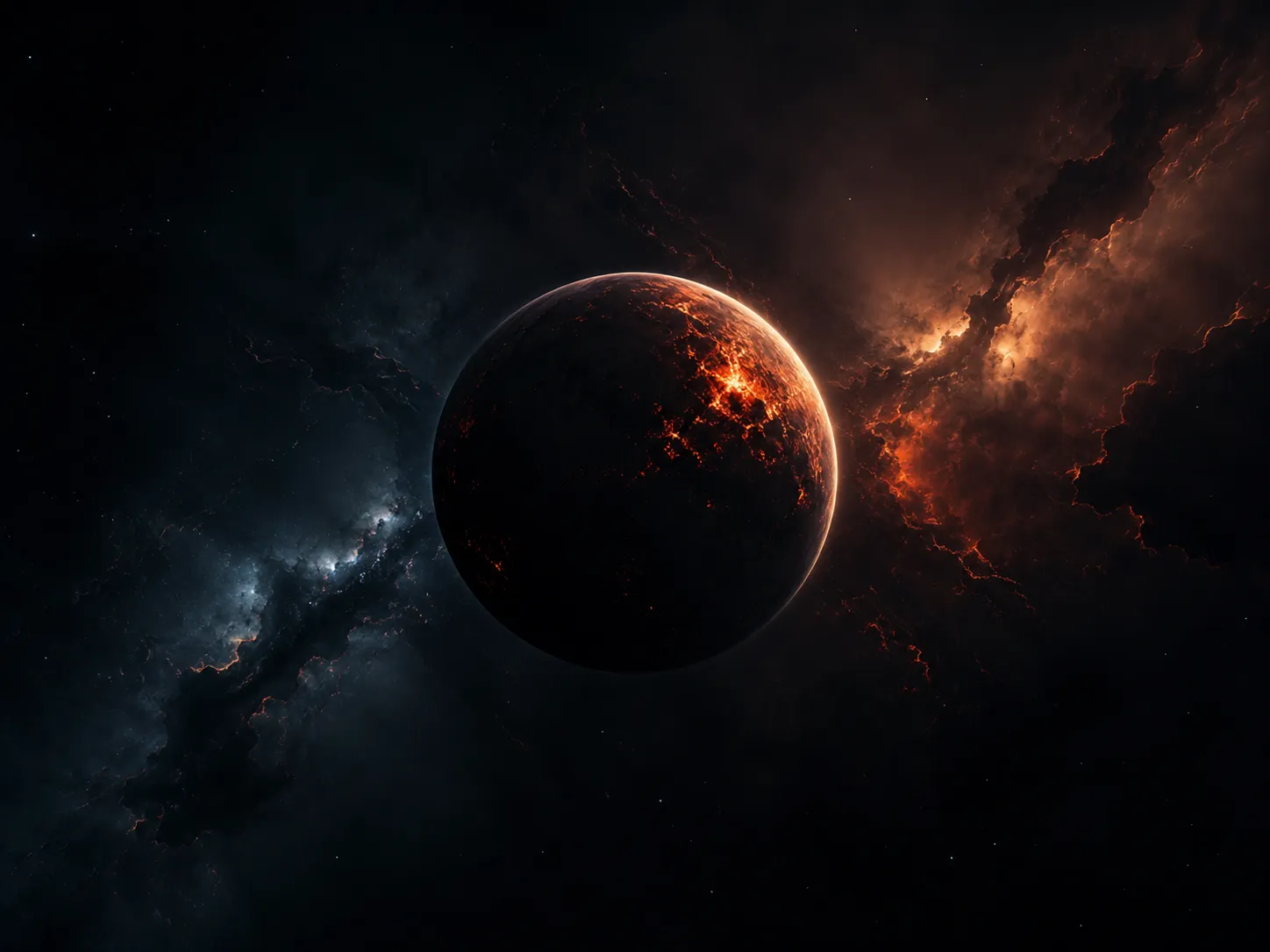 Lángoló sci-fi bolygó egérpad