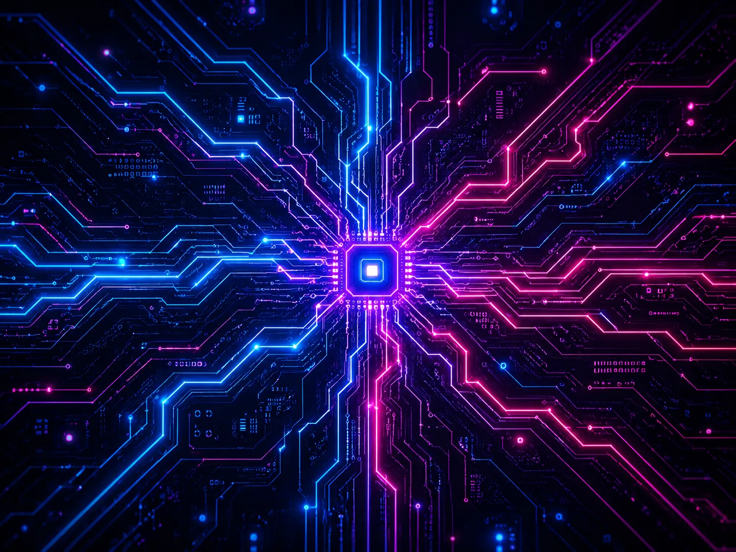Neon kék és rózsaszín áramkör egérpad