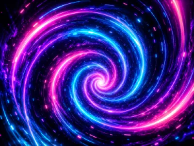 Neon spirál fényhatás digitális művészet egérpad