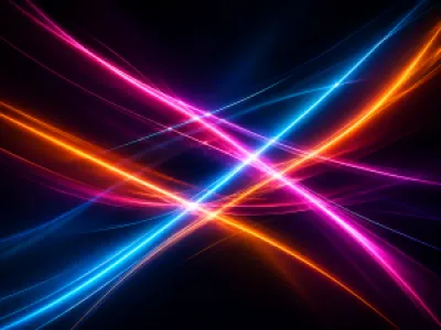 Színes neon fényvonalak absztrakt egérpad