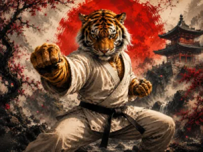 Japán karate tigris egérpad