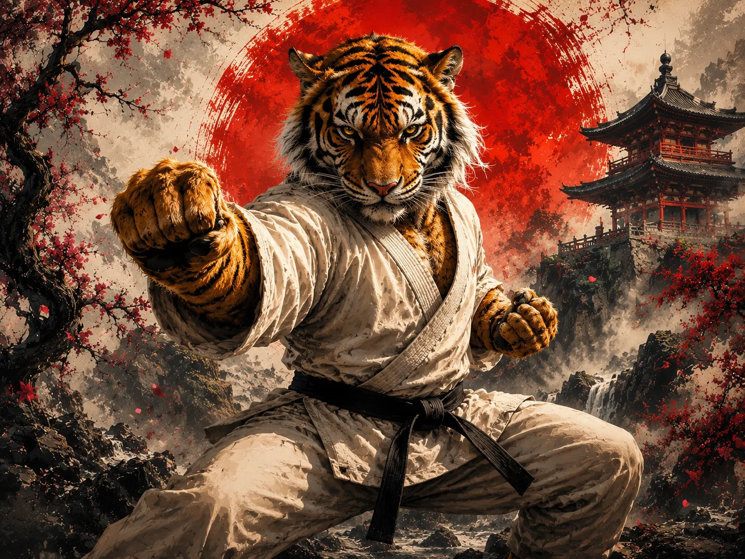Japán karate tigris egérpad